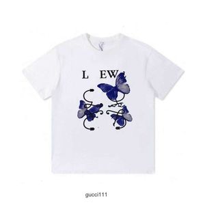 T Loewees Loeewe Com Homem Curto Designer Designers Homens Camiseta Top Lowewe Qualidade Camisetas Bordado Mens Novas Mangas Verão Lowe Oversized Street Tee 4EX