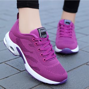 Kvinnor löparskor andas avslappnade skor utomhus lätt vikt sport promenad sneakers tenis feminino skor zapatos storlek 36-41