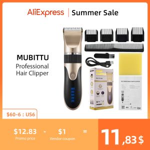 Aparador de cabelo profissional cortador de cabelo masculino barba barba trimmer recarregável corte de cabelo lâmina cerâmica de bobo de baixo ruído adulto cortes de cabelo infantil