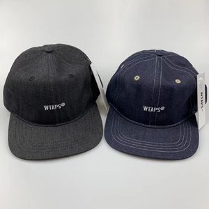 WTAPS Embroidery Flat Brim Baseball Cap Men Women Denim Dad Hat Hip Hop Snapback Trucker Caps Golf Outdoor Adjustable Harajuku T20299m