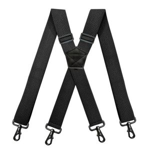 Mens Heavy Duty Work Suspenders 38 cm Bred X-form med 4 svängbara snäppkrokar Justerbara Elastic Biker Snowboard Trouser Husboles2262