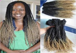 8 Packs Full Head Synthetic Hair Extensions Two Tone Marley Braids Black 1 Blonde 27 Ombre Kinky Braiding Express Delivery2973647