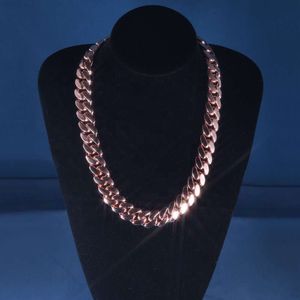Custom 19mm S925 Sterling Silver 10k 14k 18k Solid Gold with d Vvs Moissanite Diamond Lock Miami Cuban Link Chain Necklace