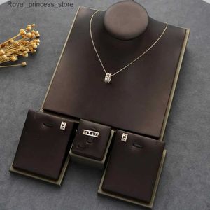 Wedding Jewelry Sets Delicate Lucky Turntable Geometry Cubic Zircon Engagement Dubai Naija Bridal Necklace Earring Ring 3pcs 2pcs Jewelry Set D1476 Q240316