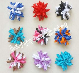 Baby Girl Korker Hair Bows Clips Curl Tassel Ribbons Korker Corker Hair Bobbles Prevalent Hair Ties 12pcs PD0079034533