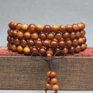 Strand Mature Material Cypress 8 Men's Bracelet Black Oil Buddha Beads
