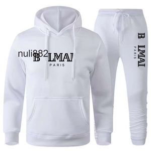 44o4 Pure Mens for Balmanly Blast Bluet Fashion Suit Ballmainly bawełniane spodnie z kapturem Ballman Sportswear Ten sam dres