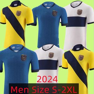 2024 25 Ecuadors Estupinan Plata Mens Soccer Jerseys 24 25 Валеемсиа Мартинес Хинкапи Д. Паласиос М. Кайедо Дом в гостях 3 -й рубашки для футбола Copa America 999