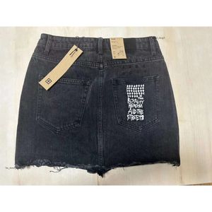 Grey Edge Same Spring Black Burnt Ragged Ksubi Denim Summer Short Skirt Girl 613