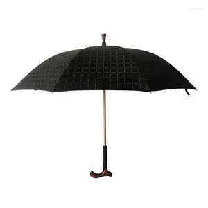 Guarda-chuvas Anti Slip Cane Guarda-chuva para pessoas idosas ao ar livre punho longo resistente e durável escalada em tempo chuvoso ensolarado