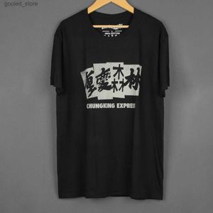 Erkek Tişörtler Chongqing Express T-Shirt Hong Kong Film Yapımcısı Wei Wang Fei Wang Shi Ye Erkek Uzun Kollu Pamuk Yıkalı T-Shirt Q240316