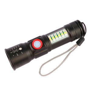 Multi Functional Expandable USB Direct Charging Mini Portable With Side Lights P60 Red And Blue Warning Outdoor Flashlight 597949