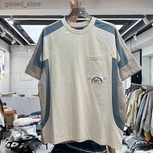 Men's T-Shirts Personalized tailoring and sewing for visually slim and simple short sleeved shirts Q240316