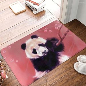 Ковры Розовая панда Нескользящий ковер Коврик для спальни Коврик для ванной комнаты Приветственный декоративный коврик