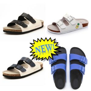 GAI -skivor av högsta kvalitet Slides Sandaler Mjuk Suede Leather White Outdoor Platform Slipers