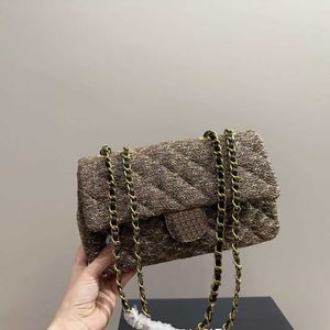 beach Designer bags Women shoulder Bag 25cm Straw Gold Hardware Luxury Handbag Matelasse Chain Crossbody Bag Makeup Bag Classic Bag Purse 240315