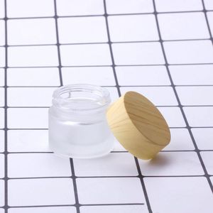 卸売パッキングボトルフロストガラスボトルプラスチック蓋瓶空いているクリームジャーコスメティックパッケージングコンテナ15G 30G 50Gドロップ配信ZZ