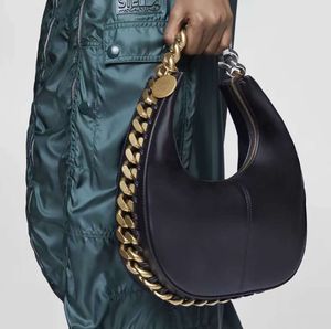 Stella McCartney Frayme Small Zippen Bashing Bag Bemange Medium Leather Lady Handbags with Purse Hobo Luxury Designer Black Gold