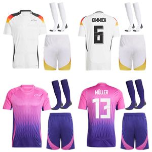 Euro Cup 2024 Germanys Soccer Jerseys Hummels Gnabry Kroos Draxler Reus Muller Gotze 24 25 Kids Football Kits Uniform