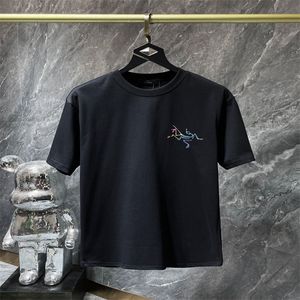 #2 män plus tees polos runda t-shirts nacke broderade och tryckt polar stil sommarkläder med gata ren bomull wu006