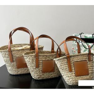 Halmstrandhandväskor designer stora shoppingväskor sommarvävd semester resor unisex stor kapacitet väska totes 20 cm 25 cm 28 cm