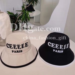 Designer Bucket Hat Summer Latter Hat New Black White Patchwork Hat Unisex Simple Casual Cap Outdoor Sunscreen Hat