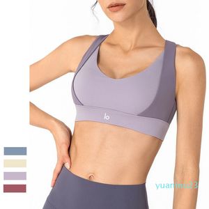 Al Women Sports Bras Tops Cew Neck Fintness Tank Vest Skin Friendly Workout Breatble Crisscross Quick Dry Top Women333