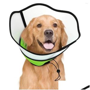 Dog Collars leashes Post-Pet Collar Reery Cone調整可能なソフトドロップ配達ホームガーデン用品