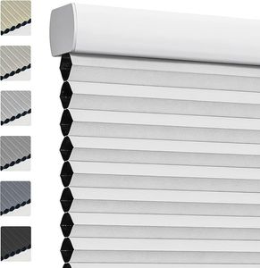 Keego Cordless Cellular Shades Blackout Honeycomb Stills Window Snides Shades for Home Bedroom Kitchen (White ، Size 36 