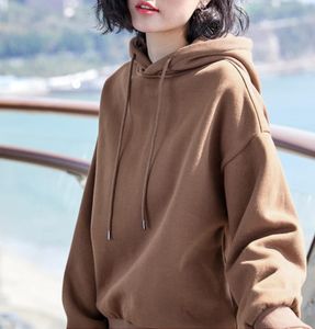 2020 yeni artı kadife temel hoodies için kadınlar için boş zamanlar kadın kışlık düz renk gündelik sweatship pop tops1713161