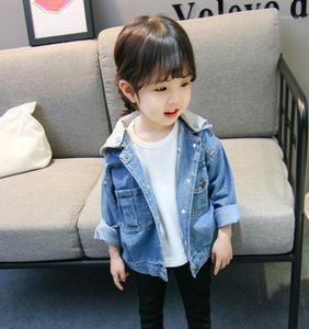 Childrens Clothing Girls Hooded Denim Jackets Outerwear Children Patchwork Clothes Kids Fashion Pockets Coat Baby Girl Outfits15849804