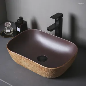 Bathroom Sink Faucets Art Table Basin Square Ceramic Washbasin Oval American Inter-Platform Wash Small