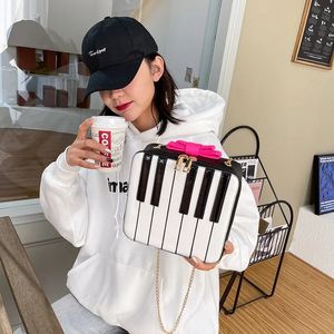 Piano tangentbord design kvinnor handväskor crossbody väskor flickor axel messenger väska mujer handväska för kvinnor 2023 240301