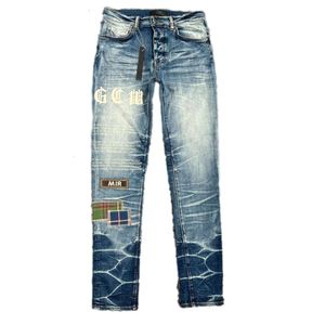 Jeans per uomo Jeans Y2k Jeans firmati Jeans skinny da uomo Desig Zipper Fly Colors Adesivo lungo Hippop Ricamo Slim Denim Straight Streetwear Skinny Winter01 18