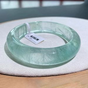 Fresh Jelly Green Natural Fluorite Crystal Bangle for Girl Women Gift Lucky Crystal Bracelets Fashion Bangles Jewelry JoursNeige 240305