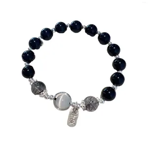 Strand Pure Natural Stone Black Hair Crystal Women's Bracelet Retro Safe And Healthy