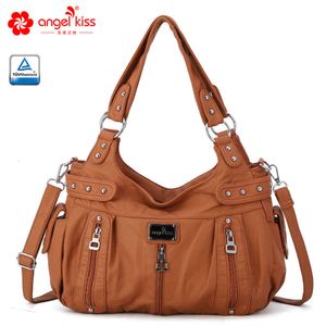 Bags New Shoulder Wash Soft Leather Versatile Handheld Women S Crossbody Bag