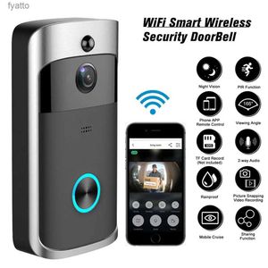 Dörrklockor 720p HD Smart Home Wireless WiFi Doorbell Camera Security Video Intercom IR Night Vision AC Battery Operated House Doorbell Newh240316