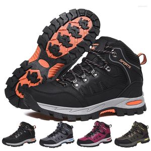 Sapatos de fitness masculino caminhadas respirável botas ao ar livre rendas até trekking antiderrapante montanha para chegada