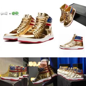 T Trump Shoes Trumps Designer Sneaker The Never Surrender High Top Discalball Shoes Designer TS Gold Custom Men Women Outdoor Trainers Shoildes Sneakers