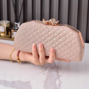 Sacos de noite Lingge Evening Bag Elegante Banquete High End Diamond Embedding