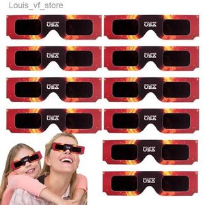 Óculos de sol Óculos de visão solar com bloco de visualização de segurança de papel de 10 unidades adequado para raios UV prejudiciais leve transparência neutra H240316K41O