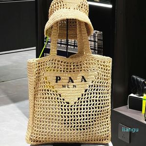 2024 armazenamento de bolsas de praia de verão Bolsa de tecido de linho Lafite com grande capacidade para lazer