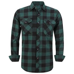 MENS PLAID FLELLER SHIRT SPRING Spring Autumn Male Regular Fit Casual Longeeved Shirts For USA Size S M L XL 2XL 240313