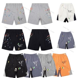 Wyblakłe ręcznie pomalowane splash-łącza do robienia starych podstawowych liter logo hasło drukowane bawełniane spodnie American High Street Quarter Pants