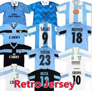 1998 1999 2000 2001 Lazio Retro Soccer Jerseys Vieri Salas Mihlovic Veron Stankovic Mancini Nesta Nedved Inzaghi Vintage Football Shirt