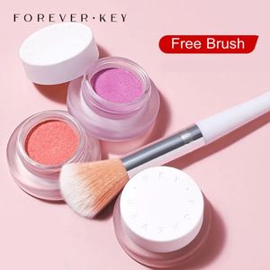 Foreverkey Blush Мягкая мерцающая матовая пудра для макияжа лица Натуральный осветляющий крем для макияжа телесного цвета 240314