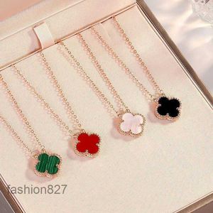 2023 Designer Necklace Fashion Flowers Four-leaf Clover Cleef Pendant necklaces 14K Gold Necklaces Jewelry