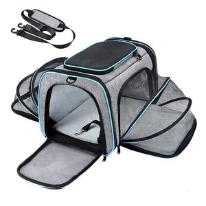 Zaino per animali domestici Borsa a tracolla pieghevole portatile traspirante Borse per cani da viaggio Borsa da trasporto per animali domestici da viaggio in uscita 240307