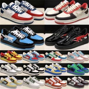 من الأعلى A apbapestas sta low nasual nasual shoes فاخر للقردة المصمم ABC Star براءة اختراع جلدية من جلد الغزال الكعب الباستيل Pink Camo Mens Womens Outdoor Flat Sneakers Size 36-45